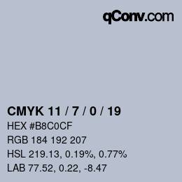 Color code: CMYK 11 / 7 / 0 / 19 | qconv.com