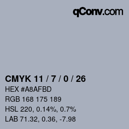 Color code: CMYK 11 / 7 / 0 / 26 | qconv.com