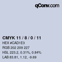 カラーコード: CMYK 11 / 8 / 0 / 11 | qconv.com