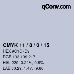 Color code: CMYK 11 / 8 / 0 / 15 | qconv.com