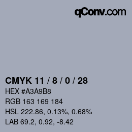 Color code: CMYK 11 / 8 / 0 / 28 | qconv.com