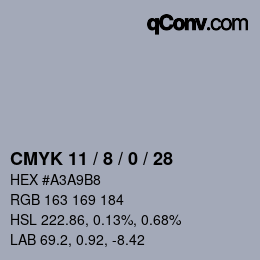 Color code: CMYK 11 / 8 / 0 / 28 | qconv.com