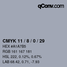 Color code: CMYK 11 / 8 / 0 / 29 | qconv.com