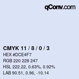 カラーコード: CMYK 11 / 8 / 0 / 3 | qconv.com