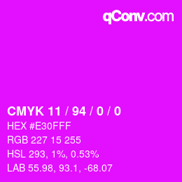 Color code: CMYK 11 / 94 / 0 / 0 | qconv.com