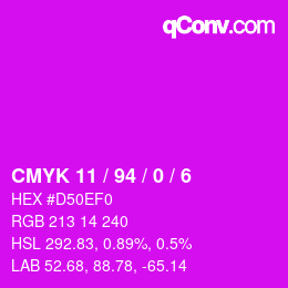 Color code: CMYK 11 / 94 / 0 / 6 | qconv.com