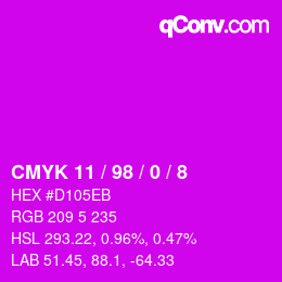 Color code: CMYK 11 / 98 / 0 / 8 | qconv.com