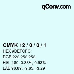 颜色代码: CMYK 12 / 0 / 0 / 1 | qconv.com