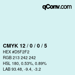 カラーコード: CMYK 12 / 0 / 0 / 5 | qconv.com