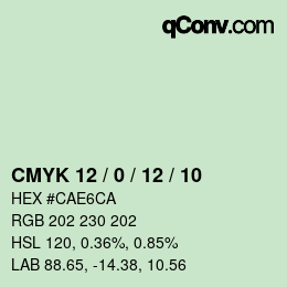 カラーコード: CMYK 12 / 0 / 12 / 10 | qconv.com