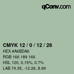 Color code: CMYK 12 / 0 / 12 / 26 | qconv.com