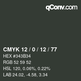 Color code: CMYK 12 / 0 / 12 / 77 | qconv.com