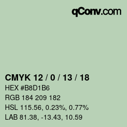Color code: CMYK 12 / 0 / 13 / 18 | qconv.com