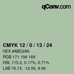 Color code: CMYK 12 / 0 / 13 / 24 | qconv.com