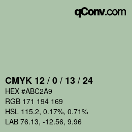 カラーコード: CMYK 12 / 0 / 13 / 24 | qconv.com