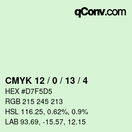 カラーコード: CMYK 12 / 0 / 13 / 4 | qconv.com