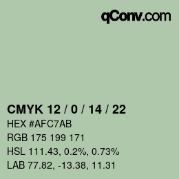 カラーコード: CMYK 12 / 0 / 14 / 22 | qconv.com