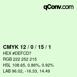 Color code: CMYK 12 / 0 / 15 / 1 | qconv.com