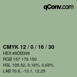 Color code: CMYK 12 / 0 / 16 / 30 | qconv.com