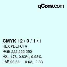 Color code: CMYK 12 / 0 / 1 / 1 | qconv.com