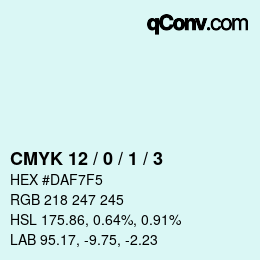 カラーコード: CMYK 12 / 0 / 1 / 3 | qconv.com