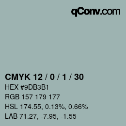 Color code: CMYK 12 / 0 / 1 / 30 | qconv.com