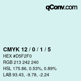 カラーコード: CMYK 12 / 0 / 1 / 5 | qconv.com