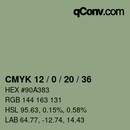 Código de color: CMYK 12 / 0 / 20 / 36 | qconv.com