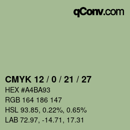 Color code: CMYK 12 / 0 / 21 / 27 | qconv.com