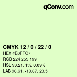 Color code: CMYK 12 / 0 / 22 / 0 | qconv.com