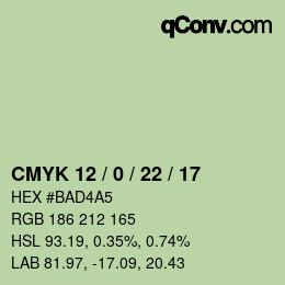 Código de color: CMYK 12 / 0 / 22 / 17 | qconv.com
