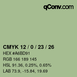 Color code: CMYK 12 / 0 / 23 / 26 | qconv.com