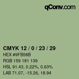 Color code: CMYK 12 / 0 / 23 / 29 | qconv.com