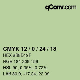 Color code: CMYK 12 / 0 / 24 / 18 | qconv.com