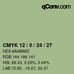 Color code: CMYK 12 / 0 / 24 / 27 | qconv.com