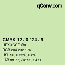 Color code: CMYK 12 / 0 / 24 / 9 | qconv.com