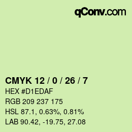 Color code: CMYK 12 / 0 / 26 / 7 | qconv.com