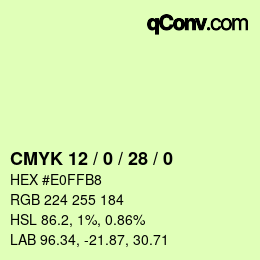 Color code: CMYK 12 / 0 / 28 / 0 | qconv.com