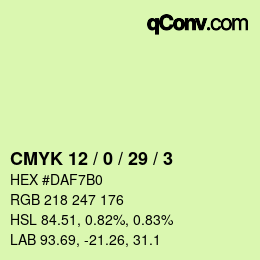 Color code: CMYK 12 / 0 / 29 / 3 | qconv.com