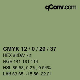 Color code: CMYK 12 / 0 / 29 / 37 | qconv.com