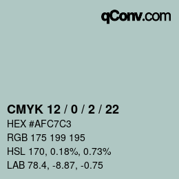 Color code: CMYK 12 / 0 / 2 / 22 | qconv.com