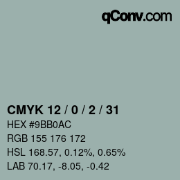 Color code: CMYK 12 / 0 / 2 / 31 | qconv.com