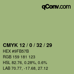 カラーコード: CMYK 12 / 0 / 32 / 29 | qconv.com