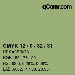 Color code: CMYK 12 / 0 / 32 / 31 | qconv.com