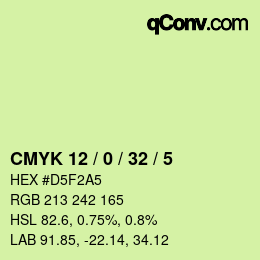 Color code: CMYK 12 / 0 / 32 / 5 | qconv.com