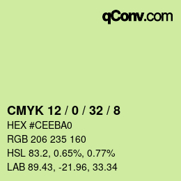 Color code: CMYK 12 / 0 / 32 / 8 | qconv.com