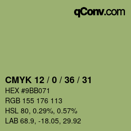 Código de color: CMYK 12 / 0 / 36 / 31 | qconv.com