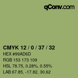 Color code: CMYK 12 / 0 / 37 / 32 | qconv.com