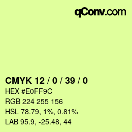 Color code: CMYK 12 / 0 / 39 / 0 | qconv.com