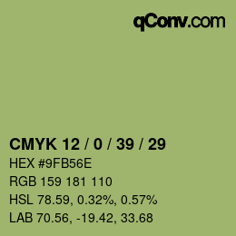 Farbcode: CMYK 12 / 0 / 39 / 29 | qconv.com